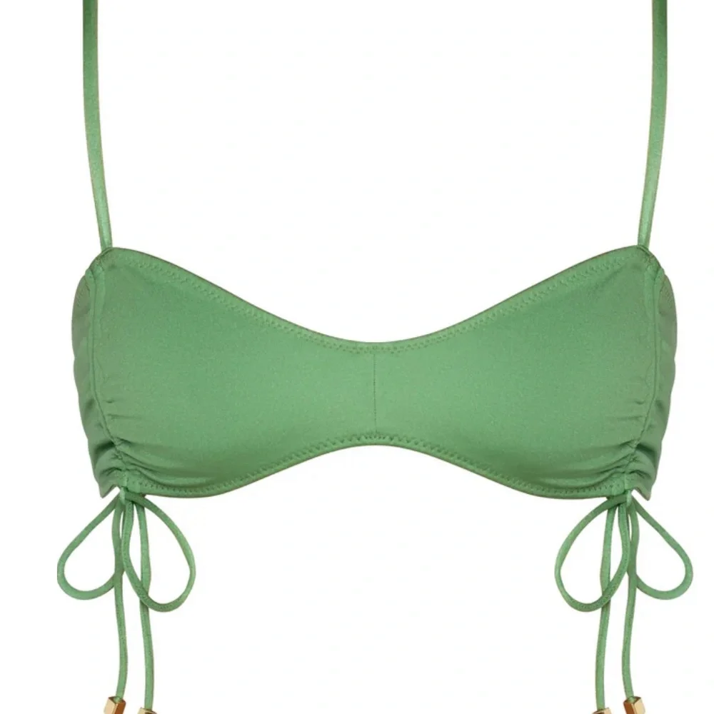 Revolve x Sommer Swim Bea Maltese Green Bralette Crop Swim Bikini Top NWT XS - Picture 6 of 7